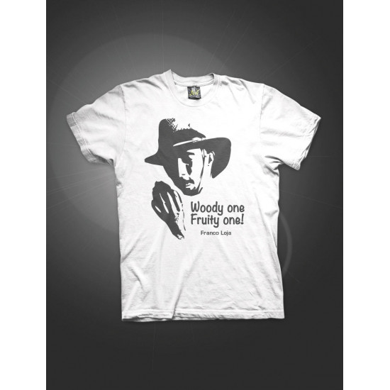 Футболка мужская, белая / Franco oja - Woody one Fruity one - ogo (GHS-TD-T-044)