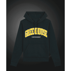 Толстовка с капюшоном, черная / Green House Coffeeshop - Logo (GHS-GHUNI-BL)
