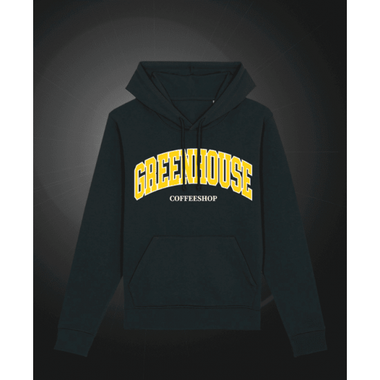 Толстовка с капюшоном, черная / Green House Coffeeshop - Logo (GHS-GHUNI-BL)